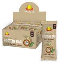 Amrita Non-GMO Plant Protein Bars Dark Chocolate Quinoa