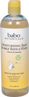 Babo Botanicals Moisturizing Baby Bubble Bath & Wash with Comforting Oatmilk Calendula