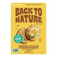 Back To Nature Organic Stoneground Wheat Crackers Rosemary Olive Oil