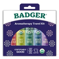 634084334241 - Badger  Organic Aromatherapy Travel Kit 5 Pack -- 0.15 oz