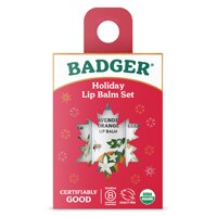 Badger Organic Holiday Lip Balm Set - 3 Pack Set Red