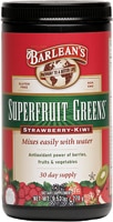 Barlean's Superfruit Greens Powder Formula Strawberry Kiwi