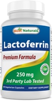 817716017501 - Best Naturals  Lactoferrin -- 250 mg - 60 Veggie Caps