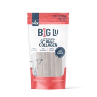 Big Lu Natural Dog Treats 6" Beef Collagen Sticks Air Dried
