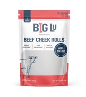 Big Lu Natural Dog Treats Beef Cheek Rolls Air Dried