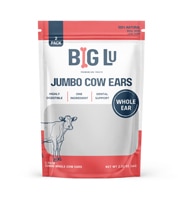 Big Lu Natural Dog Treats Jumbo Cow Ears Air Dried