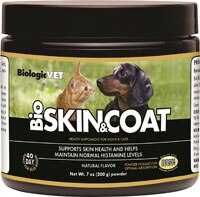 BiologicVET BioSKIN & COAT Natural Antihistamine Supplement Powder for Cats & Dog Natural