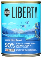 Bixbi Liberty Wet Dog Food 90% Turkey Turkey Broth Chicken Duck & Turkey Liver Game Bird Feast