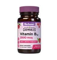 Bluebonnet Nutrition EarthSweet® Chewables Vitamin B12 Natural Raspberry