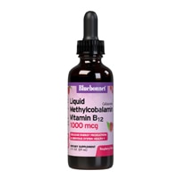 Bluebonnet Nutrition Liquid Methylcobalamin Vitamin B12 Natural Raspberry