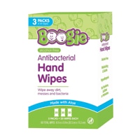 Boogie Baby Antibacterial Hand Wipes Alchohol-Free Aloe