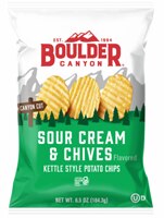 Boulder Canyon Kettle Cooked Potato Chips Gluten Free Sour Cream & Chives