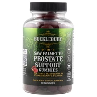 Bucklebury 9-in1 Saw Palmetto Prostate Support Gummies Natural Raspberry & Pomegranate