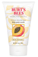 Burt's Bees Deep Pore Scrub Peach and Willowbark - Exfoliating Facial Scrub