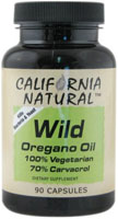 California Natural Wild Oregano Oil -- 400 mg - 90 Capsules