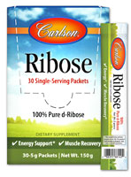Carlson 100% Pure d-Ribose Ribose Packets