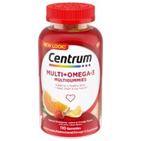 Centrum Multi Plus Omega-3 MultiGummies Natural Strawberry Lemon & Orange