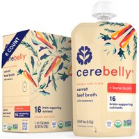 Cerebelly Organic Baby Food Puree Carrot Beef Broth