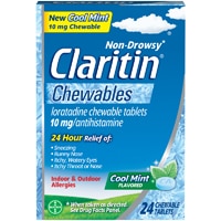 Claritin Chewable Tablets Non-Drowsy Cool Mint