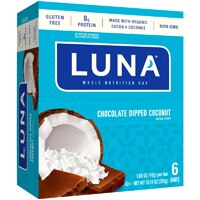 Clif Luna Whole Nutrition Bars for Women Chocolate Dipped Coconut