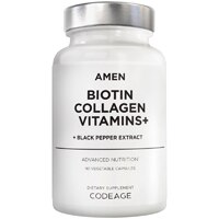 Codeage Amen Biotin Collagen Peptides - Vitamins C & E Folate Keratin Hyaluronic Acid