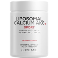Codeage Liposomal Calcium AKG Pure Alpha Ketoglutarate Supplement Phospholipids