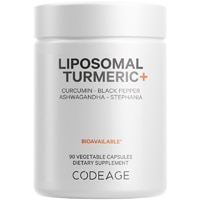 Codeage Liposomal Turmeric Supplement-Organic Full Spectrum Turmeric-Fermented Botanicals
