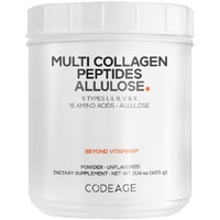 Codeage Multi Collagen Peptides + Allulose 5 Types Grass-Fed - 0 Cal 0 Carb Unflavored