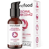 Codeage Plant Based Vitamin D3 + K2 Liquid Drops - Sugar-Free - Vegan Vitamins D + K -MK-7- Supplement Orange