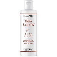 Codeage Trim & Glow Liquid Collagen Peptides CLA Hyaluronic Acid Vitamin E Supplement - Hydrolyzed Chocolate Mocha