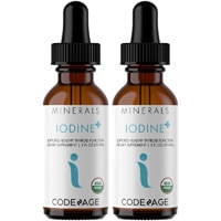 Codeage USDA Organic Iodine Drops - Pure Iodine Liquid - Vegan Thyroid Supplement