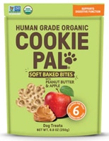 Cookie Pal Organic Dog Treats Soft Baked Bites Peanut Butter & Apple