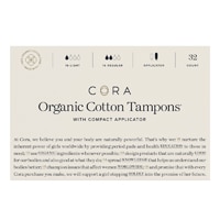 Cora Organic Cotton Tampons - Light & Regular Duo Pack