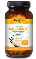 Country Life Cal-Snack Chewable Calcium Magnesium Vanilla Orange