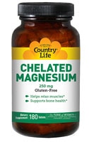 015794026860 - Country Life  Chelated Magnesium -- 250 mg - 180 Tablets