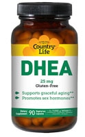 015794016700 - Country Life  DHEA -- 25 mg - 90 Vegetarian Capsules