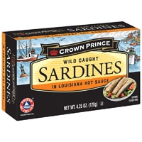 Crown Prince Gluten Free Kosher Sardines in Louisiana Hot Sauce