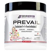 Cutler Nutrition Prevail Pre Workout Primer Energy & Focus Blend - 40 Servings Sour Rainbow Candy