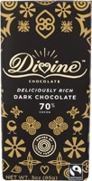 852749004647 - Divine Chocolate  70% Dark Chocolate Bar -- 3 oz