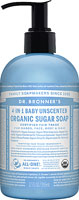 018787950043 - Dr. Bronner's  Organic 4-in-1 Pump Soap Sugar Baby Unscented -- 12 fl oz