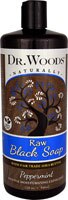 Dr. Woods Raw Black Soap Peppermint With Fair Trade Shea Butter