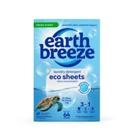 Earth Breeze Laundry Detergent Eco Sheets 64 Loads Fresh Scent