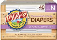 Earth's Best Chlorine Free Diapers Newborn - 40 Diapers