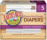 Earth's Best Chlorine Free Diapers Size 5 - 26 Diapers