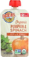 Earth's Best Organic Baby Food Puree Pumpkin & Spinach - 4 oz