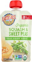 Earth's Best Organic Baby Food Puree Squash & Sweet Peas - 3.5 oz