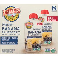 Earth's Best Organic Baby Food Puree Stage 2 Blueberry Banana