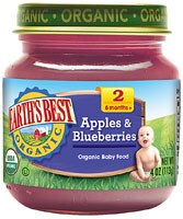 Earth's Best Organic Baby Food Stage 2 Apples and Blueberries - 4 oz