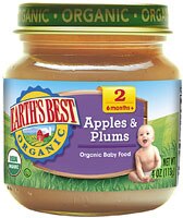 Earth's Best Organic Baby Food Stage 2 Apples and Plums - 4 oz