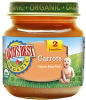 Earth's Best Organic Baby Food Stage 2 Carrots - 4 oz